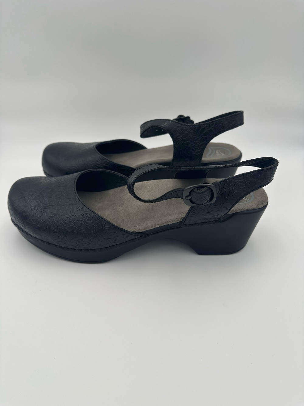 Dansko Sam Embossed Black Floral Mary Jane Women’s Shoes Size EU 42 (US 11-11.5) - Picture 6 of 9